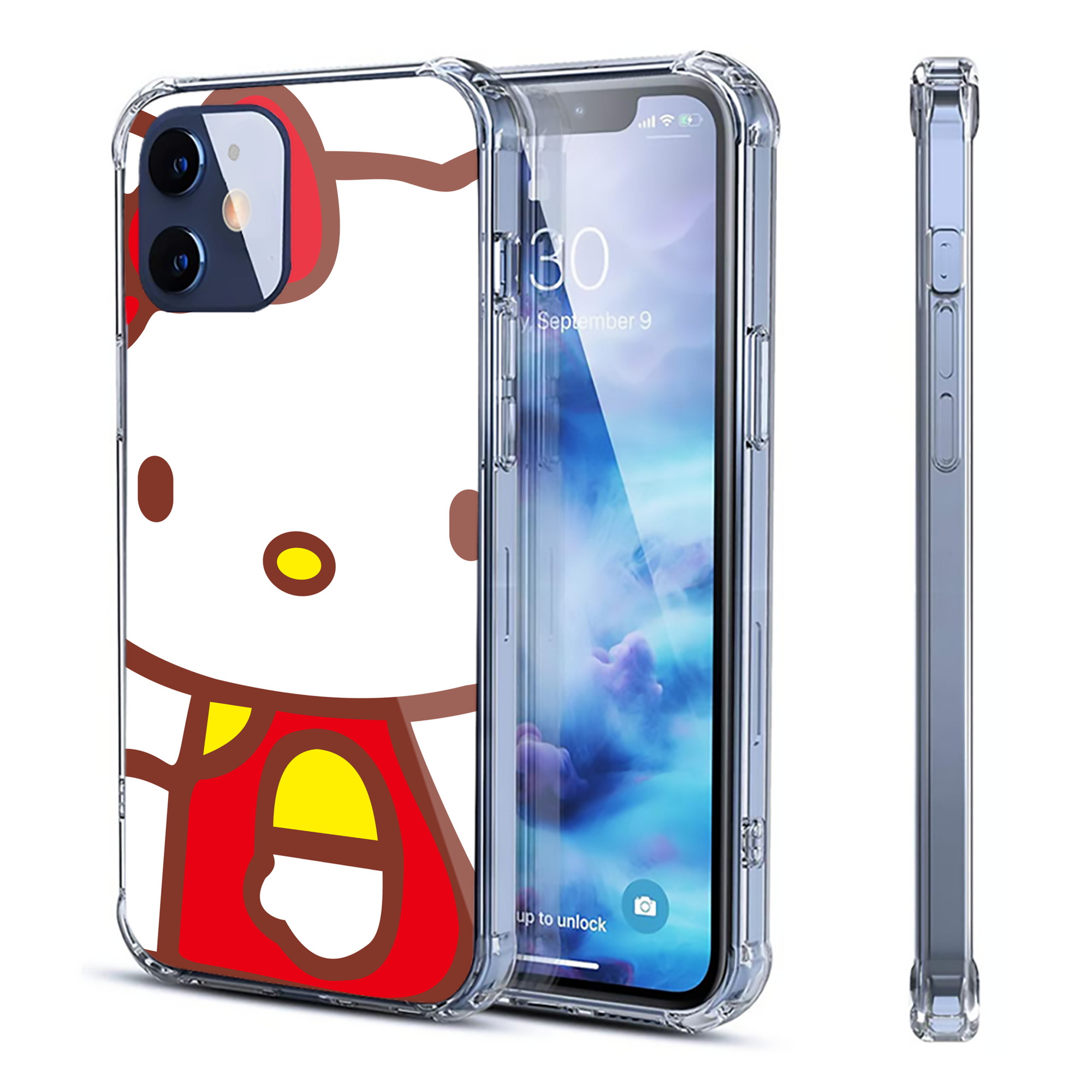 （画像用） Hello Kitty ハローキティ 【iPhone 12シリーズ対応】透明スマホケース（クリアソフトケース）